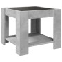 Mesa de centro y LED madera ingeniería gris hormigón 53x53x45cm by , Coffee table - Ref: Foro24-847542, Price: 88,64 €, Disco...