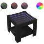 Mesa de centro con LED madera de ingeniería negro 53x53x45 cm by , Coffee table - Ref: Foro24-847540, Price: 96,22 €, Discoun...