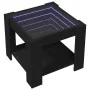 Mesa de centro con LED madera de ingeniería negro 53x53x45 cm by , Coffee table - Ref: Foro24-847540, Price: 96,22 €, Discoun...