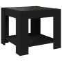 Mesa de centro con LED madera de ingeniería negro 53x53x45 cm by , Coffee table - Ref: Foro24-847540, Price: 96,22 €, Discoun...