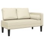 Sofa mit Chaiselongue und cremefarbenen Kunstlederkissen. von , Tagesbetten - Ref: Foro24-4007565, Preis: 162,91 €, Rabatt: %