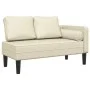 Sofa mit Chaiselongue und cremefarbenen Kunstlederkissen. von , Tagesbetten - Ref: Foro24-4007565, Preis: 160,54 €, Rabatt: %