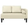 Daybed sofa with cream synthetic leather cushions by , Daybeds - Ref: Foro24-4007565, Price: 160,54 €, Discount: %