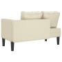 Sofa mit Chaiselongue und cremefarbenen Kunstlederkissen. von , Tagesbetten - Ref: Foro24-4007565, Preis: 162,91 €, Rabatt: %