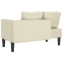 Sofa mit Chaiselongue und cremefarbenen Kunstlederkissen. von , Tagesbetten - Ref: Foro24-4007565, Preis: 160,54 €, Rabatt: %