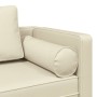 Sofa mit Chaiselongue und cremefarbenen Kunstlederkissen. von , Tagesbetten - Ref: Foro24-4007565, Preis: 162,91 €, Rabatt: %