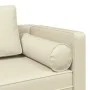 Sofa mit Chaiselongue und cremefarbenen Kunstlederkissen. von , Tagesbetten - Ref: Foro24-4007565, Preis: 160,54 €, Rabatt: %