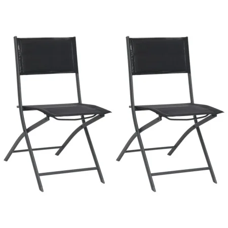Folding garden chairs 2 units steel and textilene by vidaXL, Garden chairs - Ref: Foro24-313082, Price: 75,26 €, Discount: %