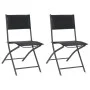 Folding garden chairs 2 units steel and textilene by vidaXL, Garden chairs - Ref: Foro24-313082, Price: 75,26 €, Discount: %