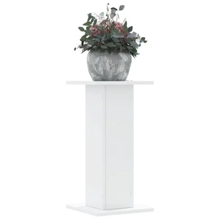 Soportes de plantas 2 uds madera ingeniería blanco 30x30x60 cm de , Soportes para macetas - Ref: Foro24-3307855, Precio: 61,2...