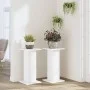 Pflanzenständer 2 Stück aus weißem Ingenieurholz 30x30x60 cm von , Topfständer - Ref: Foro24-3307855, Preis: 61,21 €, Rabatt: %