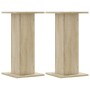 Soportes de plantas 2 uds madera roble Sonoma 30x30x60 cm