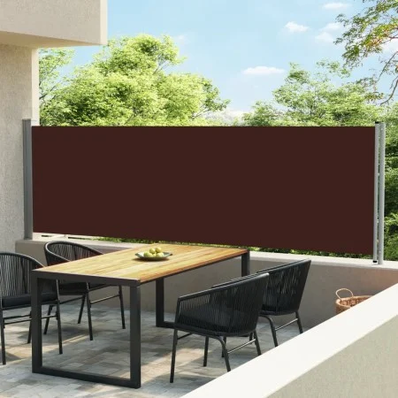 Toldo lateral retráctil para patio marrón 140x600 cm by vidaXL, Umbrellas - Ref: Foro24-313374, Price: 87,20 €, Discount: %