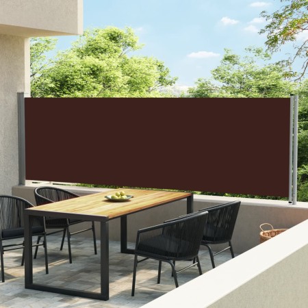 Toldo lateral retráctil para patio marrón 140x600 cm by vidaXL, Umbrellas - Ref: Foro24-313374, Price: 88,80 €, Discount: %