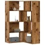 Estantería de esquina 4 niveles madera envejecida 85x85x140 cm by , Bookcases and shelves - Ref: Foro24-3307817, Price: 170,1...