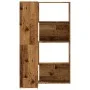 Estantería de esquina 4 niveles madera envejecida 85x85x140 cm by , Bookcases and shelves - Ref: Foro24-3307817, Price: 170,1...