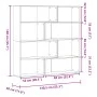 Estantería de esquina 4 niveles madera envejecida 85x85x140 cm by , Bookcases and shelves - Ref: Foro24-3307817, Price: 170,1...