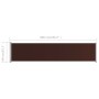 Toldo lateral retráctil para patio marrón 140x600 cm by vidaXL, Umbrellas - Ref: Foro24-313374, Price: 88,80 €, Discount: %