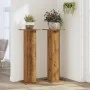 Soportes para plantas 2 uds madera roble artisian 30x30x95 cm de , Soportes para macetas - Ref: Foro24-3307881, Precio: 79,10...