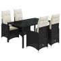 Mesita y sillas jardín 5 pzas y cojines ratán sintético negro by , Garden sets - Ref: Foro24-3276990, Price: 546,67 €, Discou...