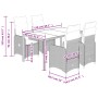 Gartentisch und Stühle 5-teilig mit schwarzen Kissen aus synthetischem Rattan. von , Gartensets - Ref: Foro24-3276990, Preis:...