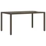 Garden table and 5-piece chair set with brown synthetic rattan cushions. by , Garden sets - Ref: Foro24-3277066, Price: 650,6...