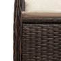 Garden table and 5-piece chair set with brown synthetic rattan cushions. by , Garden sets - Ref: Foro24-3277066, Price: 595,3...