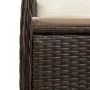 Garden table and 5-piece chair set with brown synthetic rattan cushions. by , Garden sets - Ref: Foro24-3277066, Price: 650,6...