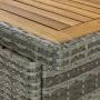 Garten-Bartisch- und Stühle-Set, 3-teilig, graues synthetisches Rattan von vidaXL, Möbelsets für Küchen und Esszimmer - Ref: ...