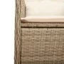 Mesita y sillas jardín 5 pzas y cojines ratán sintético beige by , Garden sets - Ref: Foro24-3277098, Price: 598,44 €, Discou...