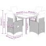 Garden table and 5-piece chair set with brown synthetic rattan cushions. by , Garden sets - Ref: Foro24-3277064, Price: 628,2...