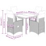 Gartentisch und Stühle 5-teilig und Kissen aus braunem Kunst-Rattan. von , Gartensets - Ref: Foro24-3277064, Preis: 563,53 €,...