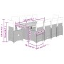 Set de mesa y sillas de jardín 11 pzas y cojines ratán PE gris by , Garden sets - Ref: Foro24-3277278, Price: 1,00 €, Discoun...