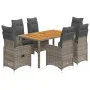 Gartentisch und Stühle 7-teilig und Kissen aus grauem Kunststoff-Rattan. von , Gartensets - Ref: Foro24-3277024, Preis: 940,5...