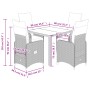 Gartentisch und Stühle 5-teilig und Kissen aus braunem Kunststoff-Rattan. von , Gartensets - Ref: Foro24-3277210, Preis: 665,...