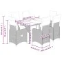 Set de mesa y sillas jardín 7 pzas con cojines ratán PE marrón by , Garden sets - Ref: Foro24-3277212, Price: 898,53 €, Disco...