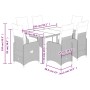 Set de mesa y sillas jardín 7 pzas con cojines ratán PE marrón by , Garden sets - Ref: Foro24-3277212, Price: 939,12 €, Disco...