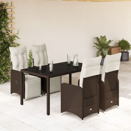 Gartentisch und Stühle 5-teilig und Kissen aus braunem Kunststoff-Rattan. von , Gartensets - Ref: Foro24-3277189, Preis: 644,...