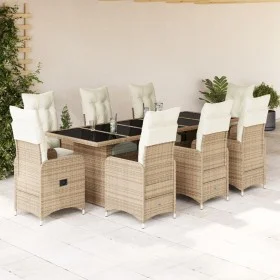 Set de mesa y sillas de jardín 5 pzas y cojines ratán PE beige by , Garden sets - Ref: Foro24-3277299, Price: 1,00 €, Discoun...