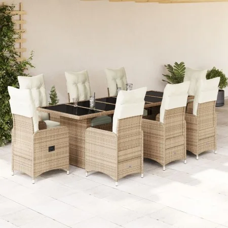 Gartentisch- und Stuhlset 5-teilig mit PE-Rattan-Beige-Kissen. von , Gartensets - Ref: Foro24-3277299, Preis: 1,00 €, Rabatt: %