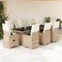 Gartentisch- und Stuhlset 5-teilig mit PE-Rattan-Beige-Kissen. von , Gartensets - Ref: Foro24-3277299, Preis: 1,00 €, Rabatt: %