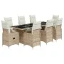 Gartentisch- und Stuhlset 5-teilig mit PE-Rattan-Beige-Kissen. von , Gartensets - Ref: Foro24-3277299, Preis: 1,00 €, Rabatt: %