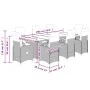 Set de mesa y sillas de jardín 5 pzas y cojines ratán PE beige by , Garden sets - Ref: Foro24-3277299, Price: 1,00 €, Discoun...