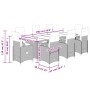 Set de mesa y sillas de jardín 5 pzas y cojines ratán PE beige by , Garden sets - Ref: Foro24-3277299, Price: 1,00 €, Discoun...