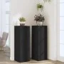 Pflanzenständer 2 Stück aus schwarzer Ingenieurholz 33x33x100 cm von , Topfständer - Ref: Foro24-3307883, Preis: 134,12 €, Ra...