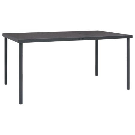 Anthrazitgrauer Garten-Esstisch aus Stahl 150x90x74 cm von vidaXL, Gartentische - Ref: Foro24-313087, Preis: 204,21 €, Rabatt: %