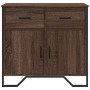 Aparador de madera de ingeniería marrón roble 79,5x35,5x74,5 cm by , Sideboards - Ref: Foro24-848548, Price: 77,13 €, Discoun...