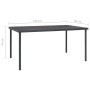 Anthrazitgrauer Garten-Esstisch aus Stahl 150x90x74 cm von vidaXL, Gartentische - Ref: Foro24-313087, Preis: 204,21 €, Rabatt: %