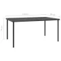 Garden dining table in anthracite grey steel, 150x90x74 cm. by vidaXL, Garden tables - Ref: Foro24-313087, Price: 199,63 €, D...