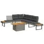 Set sofás jardín y cojines 2 pzas ratán sintético acacia gris by , Garden sets - Ref: Foro24-3277500, Price: 442,03 €, Discou...